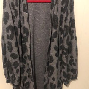 Animal print cardigan